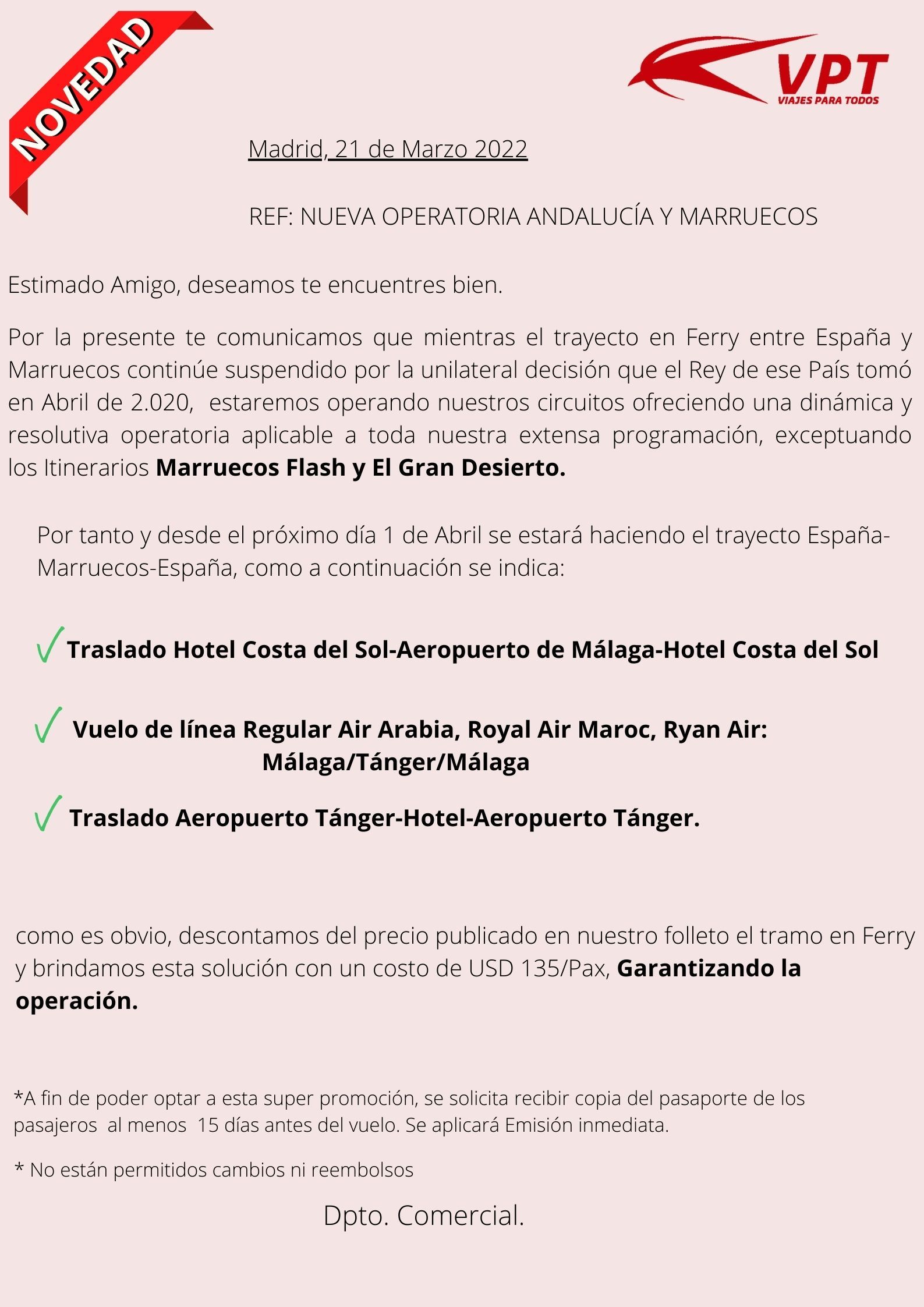 INFORMACION IMPORTANTE NEVA OPERATIVA