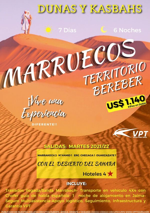 MARRUECOS, UNA EXPERIENCIA DIFERENTE.